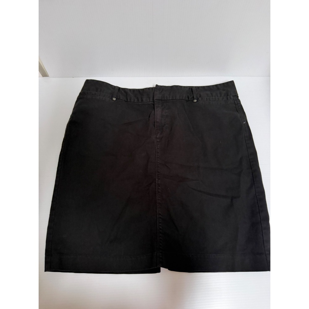 Gap Jeans Womens Black Denim Mini Skirt Size 18 Five Pocket Casual Classic